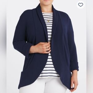 [NWOT] FRENCHMAUVE Melanie Knit Tunic Blazer Jacket Navy Plus 1X